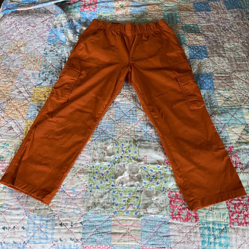 Eddie Bauer Burnt Orange Cargo Capri Pant